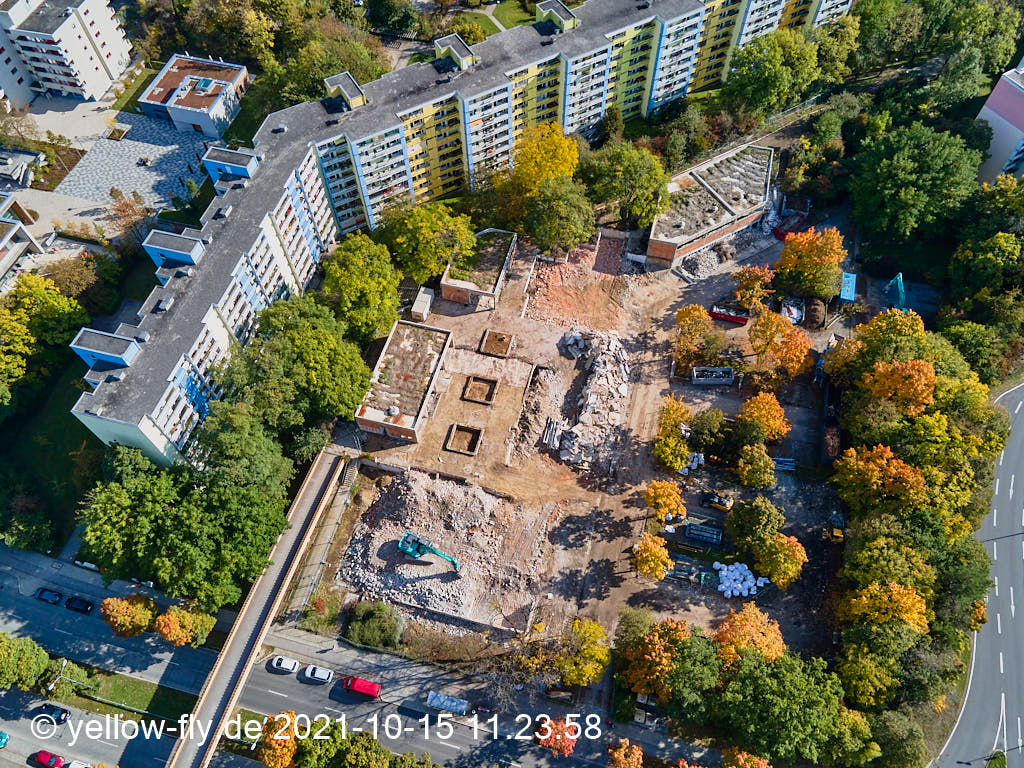 15.10.2021 - Luftbilder vom Abriss unseres Quiddezentrums